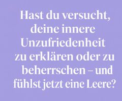 Wenn Unzufriedenheit zur Gewohnheit wird