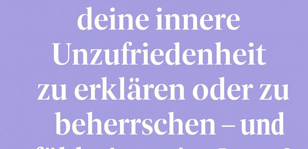 Wenn Unzufriedenheit zur Gewohnheit wird